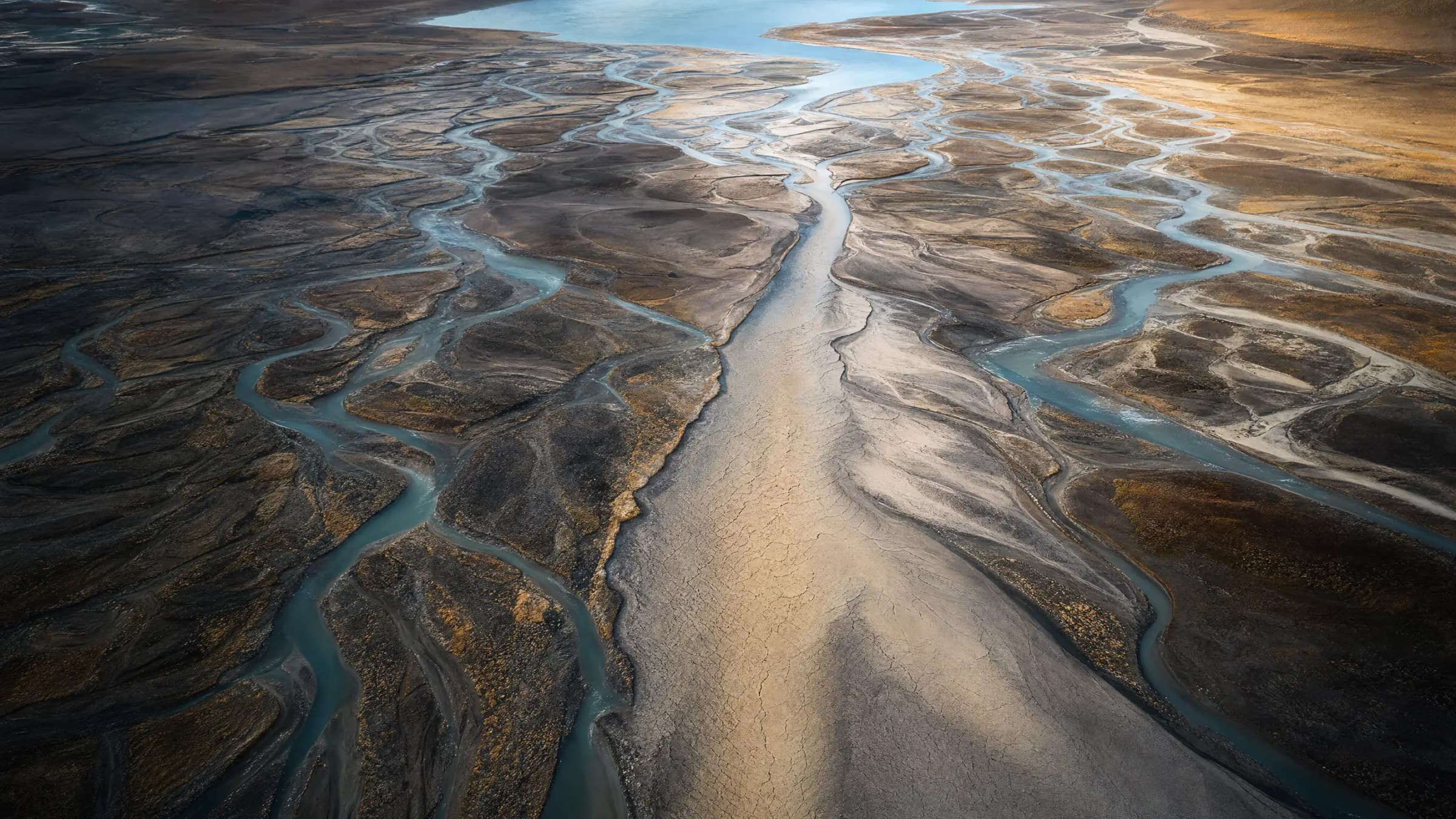 A river divided into too many channels before reaching its destination