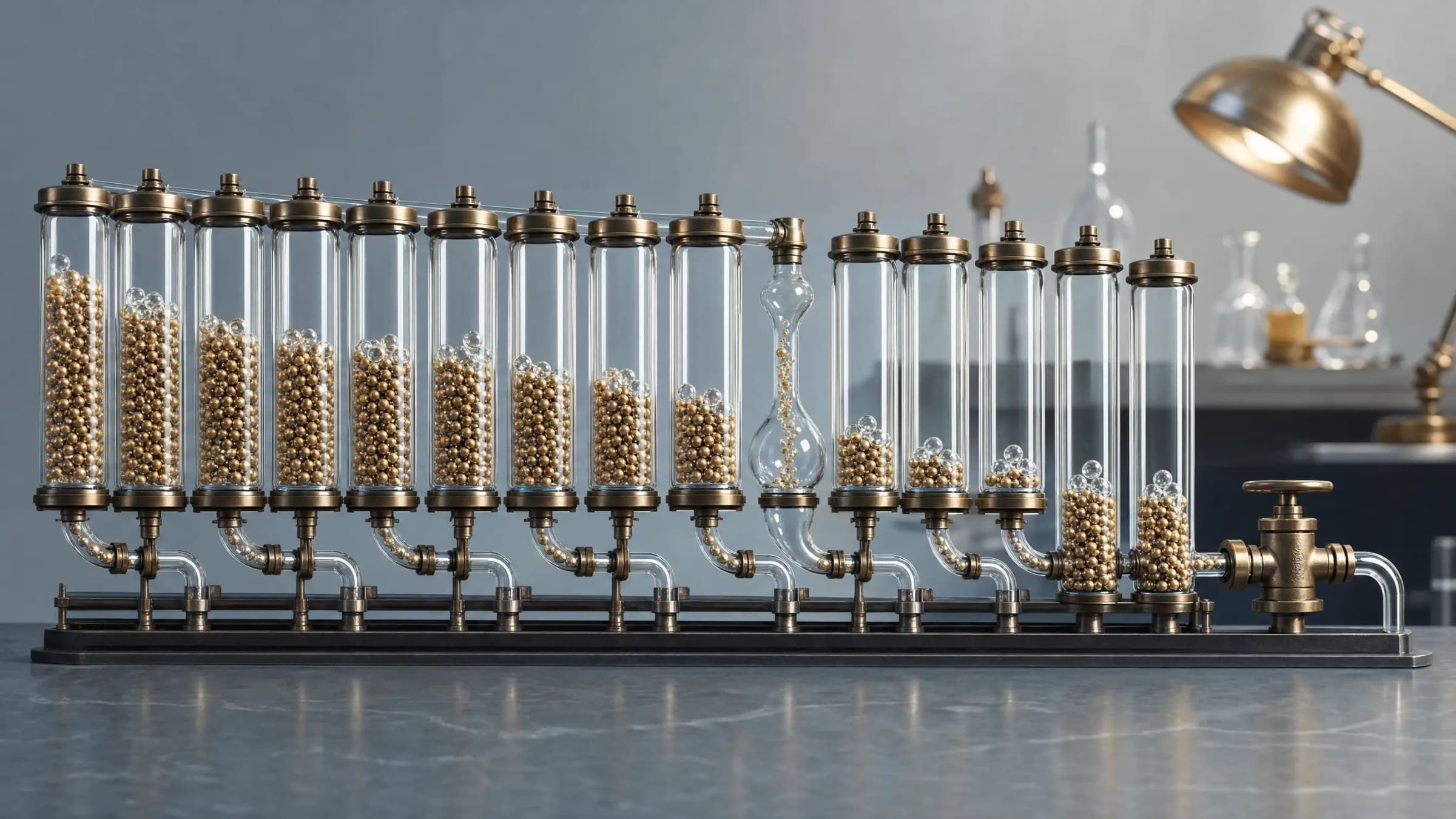 Thirteen linked cash reservoirs stress-testing a business before borrowing