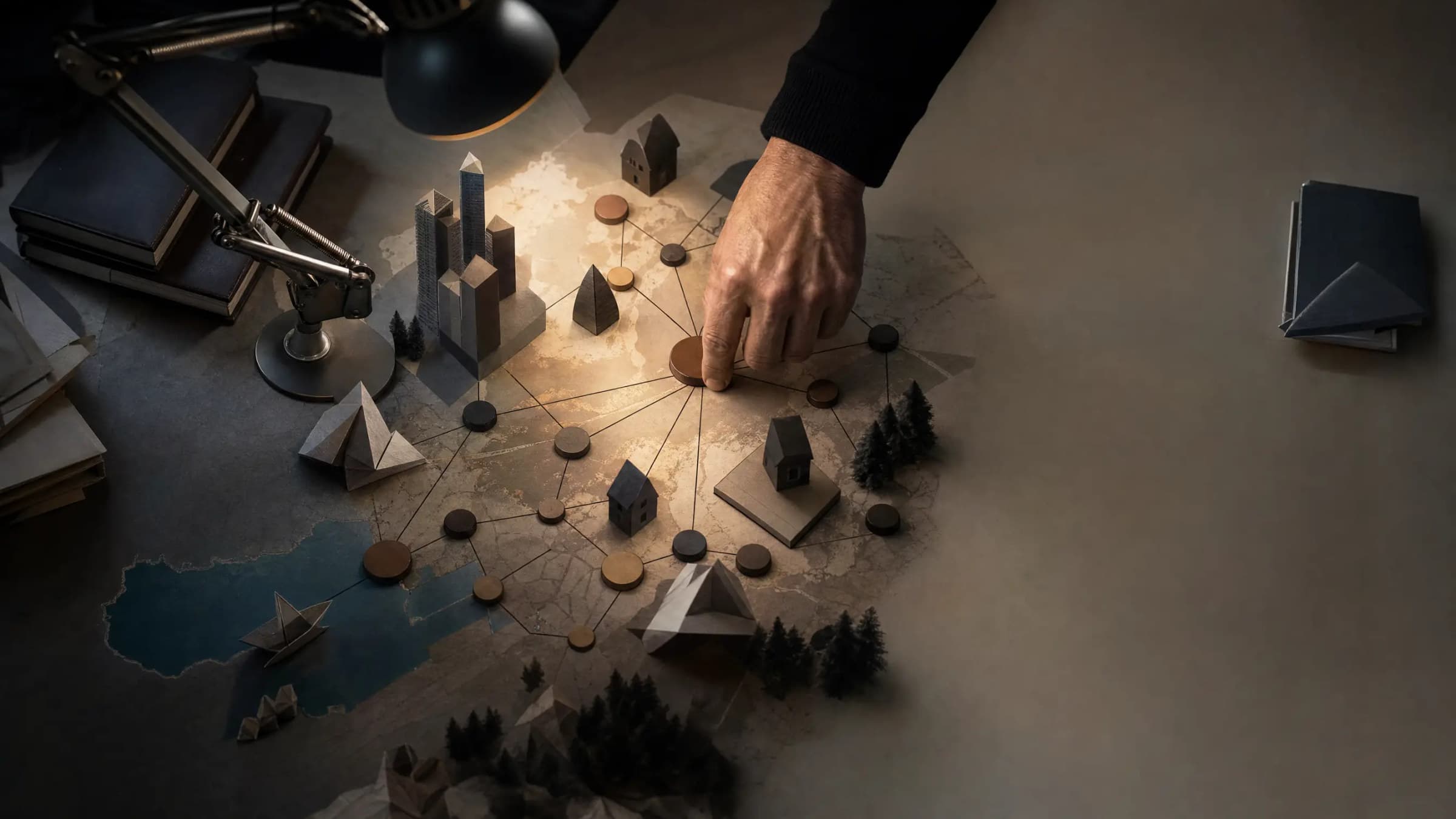 A founder using an AI planning light while retaining control of the funding decision