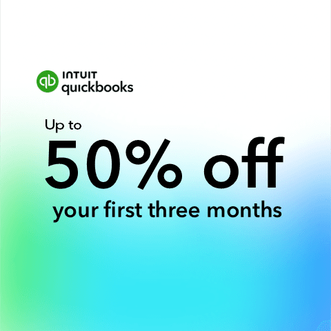 QuickBooks Online: up to 50% off your first three months